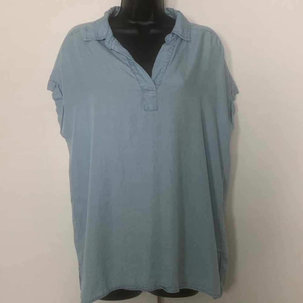 Anthro Jane and Delancey light blue chambray. M